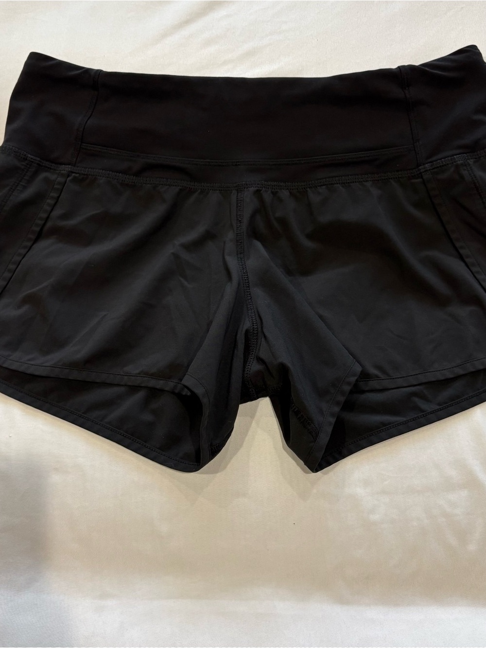 lululemon athletica Black Women's Athletic Shorts with Wide Waistband